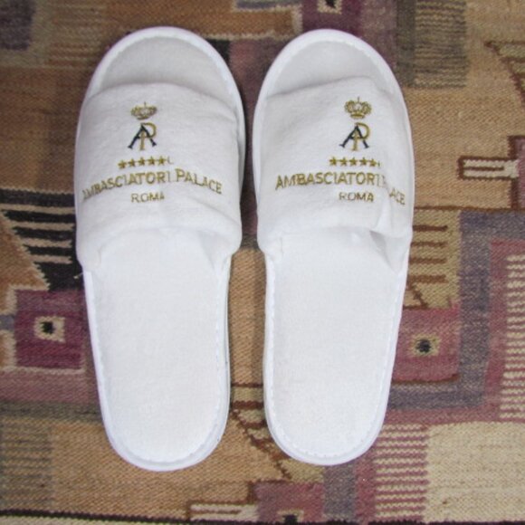 Rome Hotel &‎ Spa Slippers Vintage Roma AR Ambasciatori Palace - Picture 1 of 3
